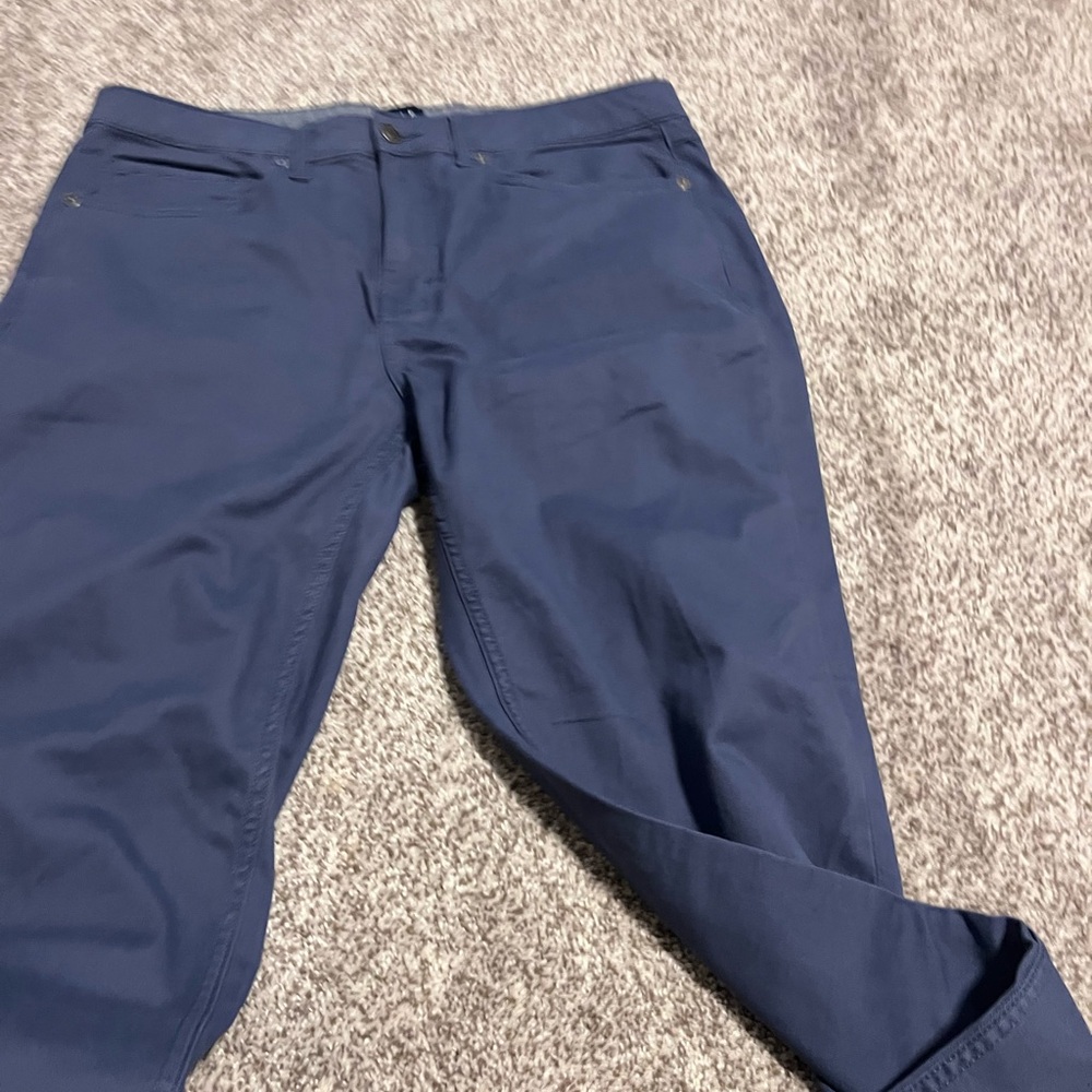 Gap Men’s Navy Straight Leg Pants Size 34x30 Flat Front Casual - Picture 10 of 12